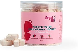 Arya Sit! - Freeze-Dried Single Ingredient Dog Treats (Strawberry Yogurt with Goat Milk)