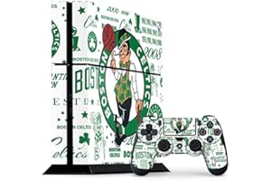 Skinit Decal Gaming Skin Compatible with PS4 Console and Controller Bundle - Officially Licensed NBA Boston Celtics Historic Blast Design