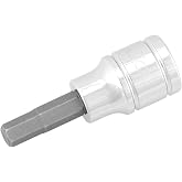 Performance Tool W38896 3/8 in. Drive 6 mm Hex Bit Socket | Chrome vanadium steel. Corrosion resistant finish. Recessed bit end for tamper resistant automotive fasteners