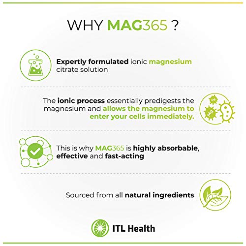 ITL Health Mag365 Natural Vegan Exotic Lemon Flavor Magnesium Powder