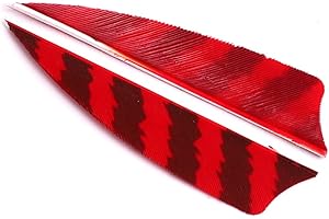 ACCMOS 50pc Red 3" Feather Arrow Fletching Arrow Vane Archery Accessory for Target Arrow Shaft Carbon Arrow Hunting