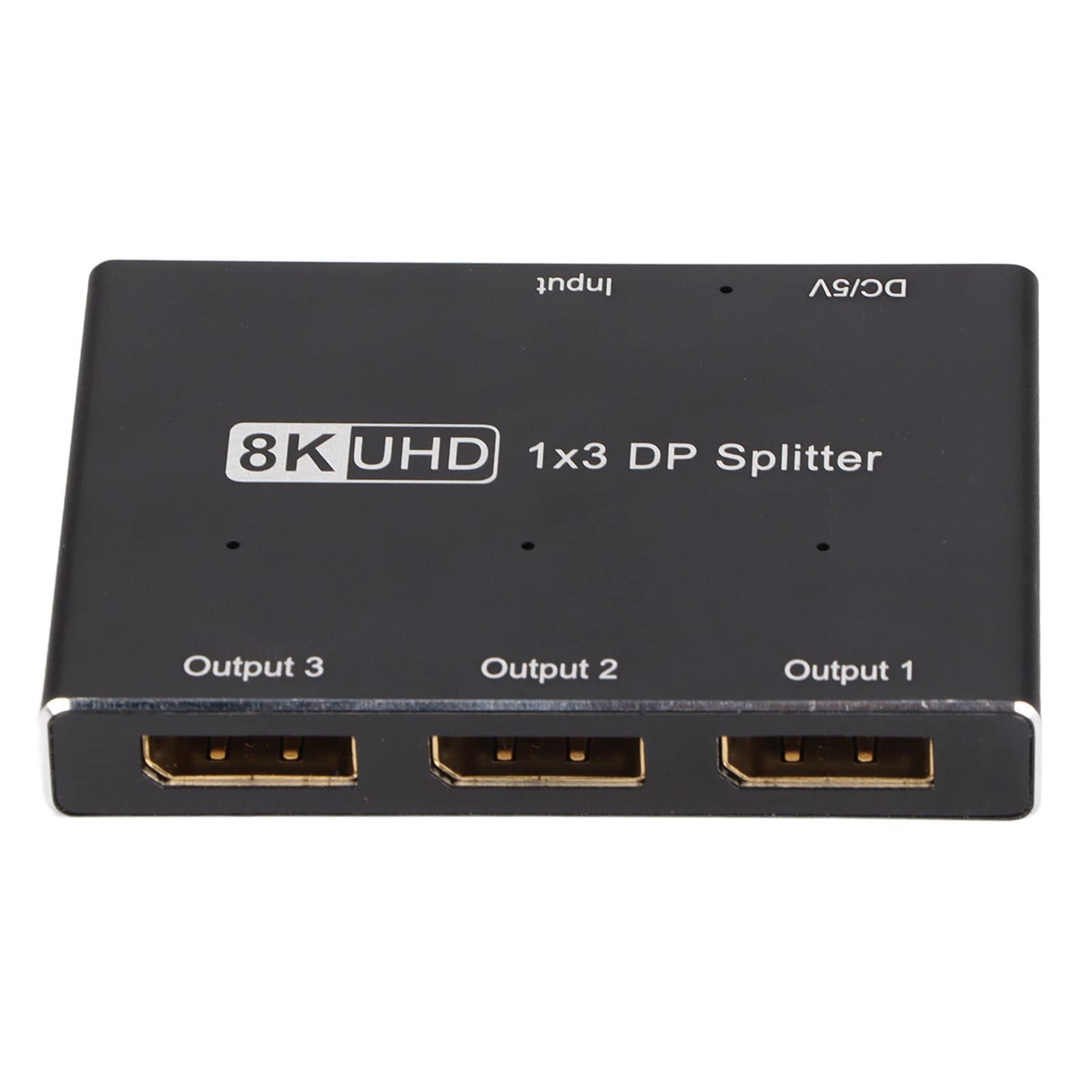 Displayport Switch, 1x3 DisplayPort Splitter 8K 30Hz 4K 144Hz Triple MST SST Hub 1 in 3 Out DP Splitter for Home Theater, School, Hotel, etc