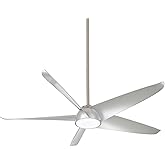 Minka-Aire F771L-BN/SL Ellipse 60" Ceiling Fan with LED Lights, Brushed Nickel