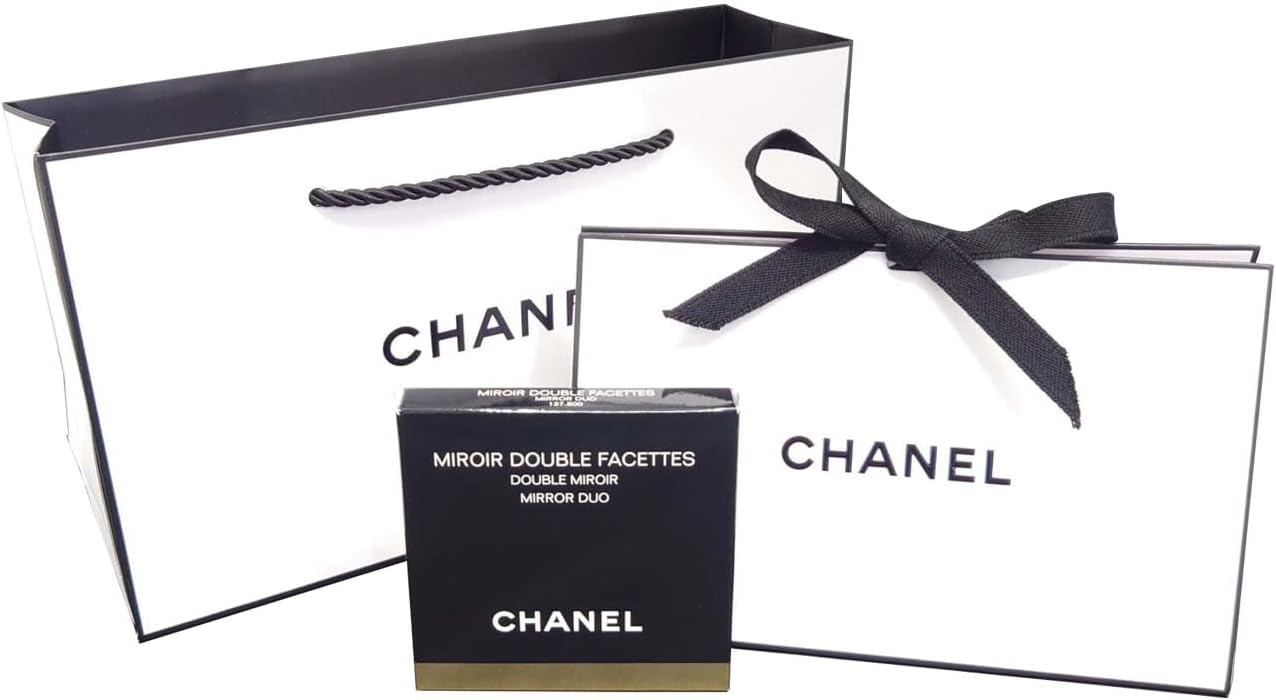 [Set Item] Gift Wrapped, CHANEL Domestic Authentic Double Compact Mirror, MIROIR DOUBLE FACETTES MIROIR DOUBLE FACETTES Facet, Includes Chanel Shop Bag
