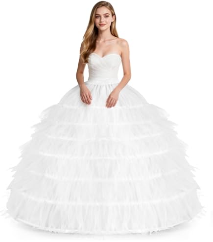 a line underskirt wedding dress Bridal Petticoat Half Slip Crinoline P001 at Amazon Women's Clothing store Size:14 AUS How to choose the Category:Formal Dresses 1970s Autumnal Digital Floral