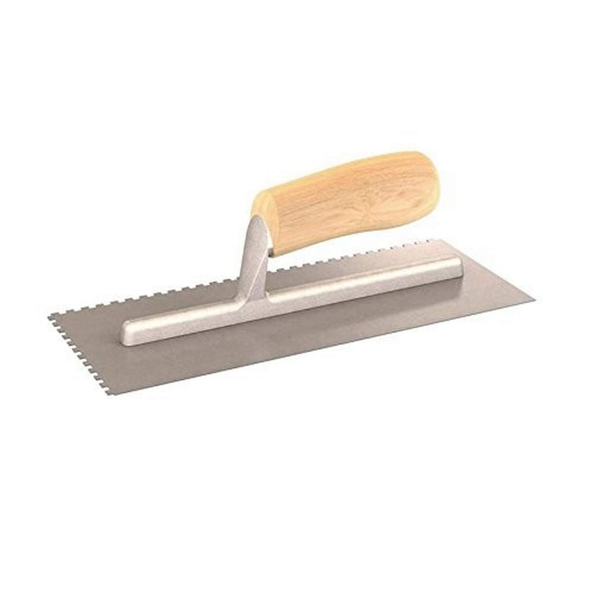 Bon 14-312 11 x 4.5-inch Square Notched Trowel with 1/2-inch Wood Handle