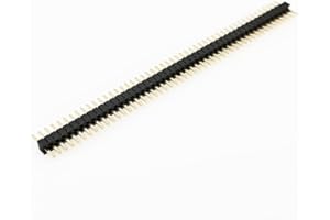 E-Simpo 20pcs 1.27mm PCB Male Pin Header Connector 0.05in Board to Board Connector Breakable Cuttable Single Row 1X50P 50Pins Straight 180D Gold plated Total 7.2MM (1X50P Straight L7.2)