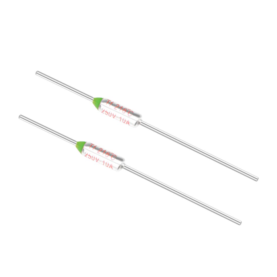sourcing map Thermal Fuse 250V 10A TF 216 Celsius Degree Temperature Electrical Circuit Cutoff 2pcs