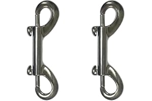 SHUXY Snap Hooks Double Ended Bolt Snaps Trigger Snaps Clasp Buckle Trigger Clip Best Spring Pet Buckle Key Chain for Linking Dog Leash Collar Handmade Crafts Project, Plating and Oil Seal, 2PCS Black