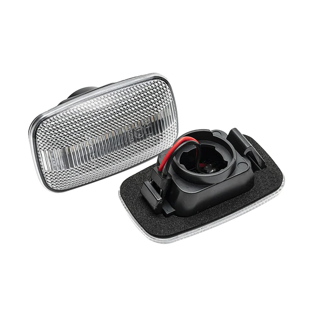 POPMOTORZ 4-Piece LED Fender Marker Lights For 2003-2009 Dodge RAM 2500/3500 - White LED, Smoked Lens