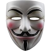 V for Vendetta Mask Quality Guy Fawkes Anonymous Hackers Halloween Masks | V for Vendetta Mask Cosplay Vendetta Mask Men Women Costume MaskTheme Parties Halloween Collections Gifts One Size Fits Most