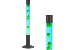 LKUA Liquid Motion Lamp, 30-Inch Magma Lamps for Adults Kids with Red Wax in Blue Liquid Motion Lamp Cool Home Office Decoration…(Red Wax + Blue Liquid) (Green Wax+Blue Liquid)