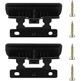 Deaelf 2PCS Lid Latch for Center Console Armrest (Black) | Car Armrest Lid Lock Replaces OEM 20864151 20864153 20864154, Auto Center Console Latch Replacement for Car Truck SUV