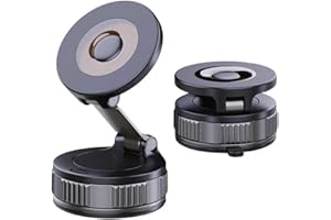 Zosgrew Universal Car Mount, Suction Phone Mount, 360 Degree Adjustable Vacuum Magnetic Phone Holder, Multi-functional Center