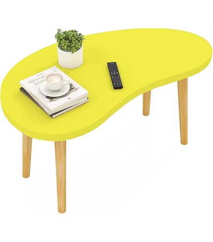 Triangle Nesting Coffee Table Set - Abstract Colorful Waves Design, 2-Piece