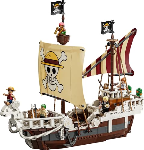LEGO ONE Piece - Das Piratenschiff Flying Lamb (Going Merry) - Spielset mit 5 Minifiguren - inkl. Ruffy, Zoro & Nami - Spielzeug zum Bauen - Geschenk für Jungen, Mädchen & Fans ab 10 Jahren - 75639 10