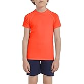 Shouldin Kids Rash Guard Swim Shirt UPF 50+ Athletic Shirts Summer Quick Dry Tees for Boys and Girls（5-14 Years）