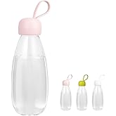 emoi BPA Free Water Bottle, 16oz/480ml Cute Water Bottle with Carrying Strap, Ideal for Kids Boys Girls Students Women Healthy Hydration-Pink