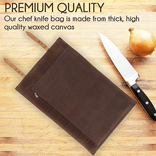 Prechepro (US Based Company Chef Knife Roll Bag With 10 Pockets, Tool
