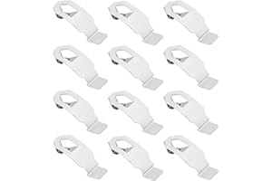 12PCS Artwork Back Plate Fixing Clips - Photo Frame Clips - Silver Tone Metal Spring Fasteners for Hanging Artwork and Pictur