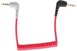 Tangxi 3.5mm Coiled TRRS Cable Durable Microphone Patch Cord for Rode SC7, Compatible with Smartphone for Better Sound Record