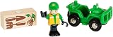 BRIO World ATV with Load Toy Vehicle and Figure - Wood Lumber Forest Play view 2