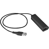 WirelessFinest RJ9 to USB Headset Adapter for Plantronics Jabra Sennheiser | Works with PC Laptop Mac Tablet Window Softphones Devices, Compatible with Plantronics, Jabra and Sennheiser DECT Headsets