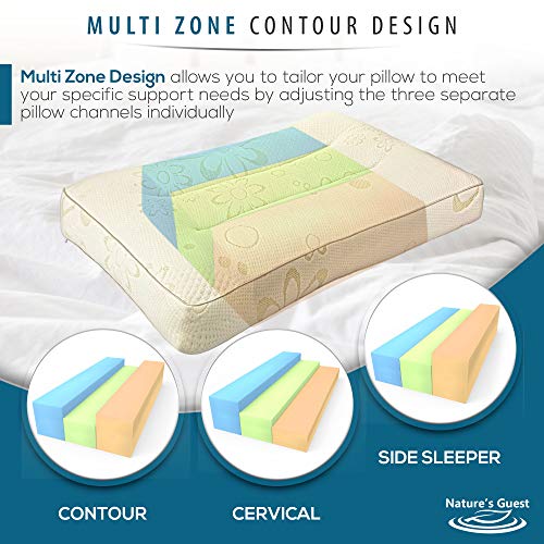 Nature's Guest Adjustable Contour Pillow for Sleeping, Better Than