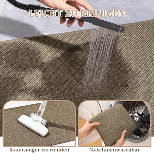 chakme Bath Mat 60 x 90 cm – Non-Slip Bath Mat with Rubber Backing – Non-Slip Washable Bath Mat – Shower Mat – Bath Mat – Bath Mat – Brown