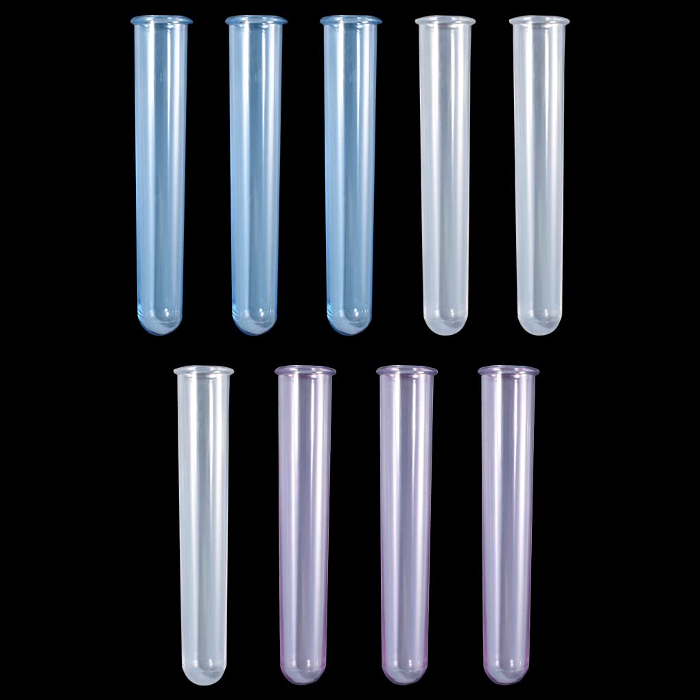 FineInno 9Pcs Acrylic Test Tubes for Vase Resin Mold, Colorful Test Tubes for DIY Plant Propagation Station,Flower Holder, Resin Crafts Home Decor (M2352A)