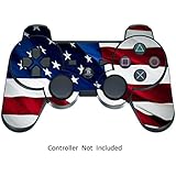 Skin Stickers for Playstation 3 Controller - Vinyl Sticker for DualShock 3 Wireless Game PS3 Controllers - Protectors Stickers Controller Decal - Stars N Stripes [ Controller Not Included ]