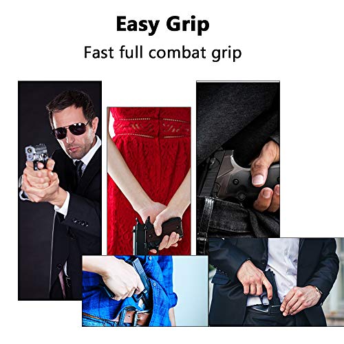 EVISTR Belly Band Gun Holster for Concealed Carry 2 Pocket Waistband Holster for Men and Women, Compatible with Gun Smith, Glock 19, 17, 42, 43, Ruger LCP, and Similar Sized Guns (50Inch, Right)