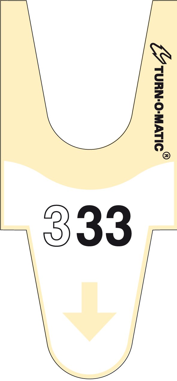 Meto Turn-O-Matic Original Tickets T90 3D, 6 Rolls x 4,000 Yellow Tickets, Total: 24,000, Sequential Numbers, 31 x 67 mm, Queuing System