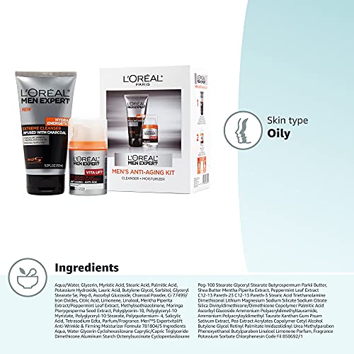 L'Oreal Paris Men Expert Charcoal Facial Cleanser & AntiWrinkle