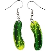 Dill Pickle Funny Earrings. Pair of Gag Gift Pickle Earrings for Women/Adults.