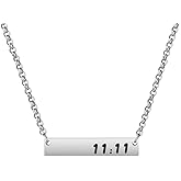 11 11 Angel Numbers Necklace Make A Wish Gift for Women Teen Girls (bar Necklace)