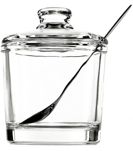 Kruidendispenser Kruidencontainer, Kruidendoos, Kruidenpot Glazen fles Peper Zout Honing Olie Kruiderijpotten Borstel Lepel Keuken Transparante containers Kruidendoos eenvoudig (Color : A, Size : Bo