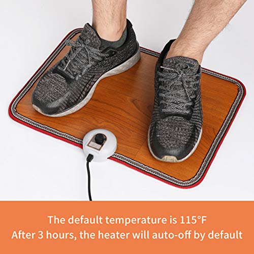 OLYDON Electric Heated Floor Mats Under Desk, Heated Foot Warmer 110v Toes Warming Heater for