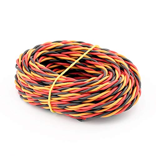 16' 5m 3-Way Servo Wire 22awg 60 cores Twisted Cable for JR Hitec Futaba(BDHI-37)