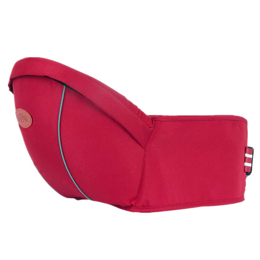 Ergonomic Hipseat Baby Carrier, Waist Stool Seat for Carrying Baby Toddlers, Light Weight and Labor Saving-Red