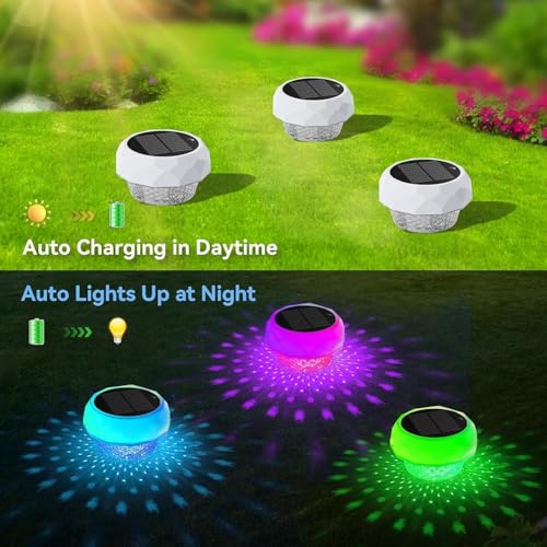 yowin Solar Floats with Remote Control, LED RGB IP68 Waterproof Light for Pool Above Ground Pool Colour Changing for Pond Garden Spa Hot Tub