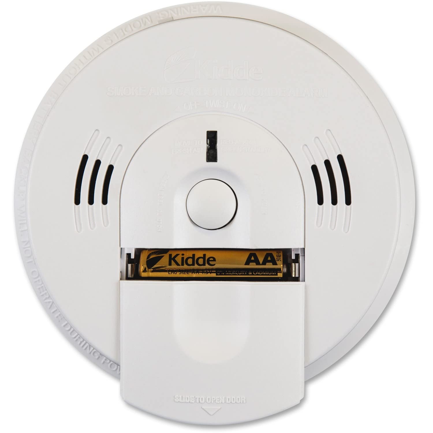 Photo 1 of Kidde KN-COSM-BA Battery-Operated Combination Carbon Monoxide and Smoke Alarm with Talking Alarm , WHITE