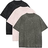 Oversized Tshirts for Men Short Sleeve Vintage Washed Basic Loose Tees | ADOREJOY Casual Acid Wash Cotton Crew Neck Shirts, Summer Graphic Streetwear, Gym Workout Tops, Baggy Cowboy Outfits 2026