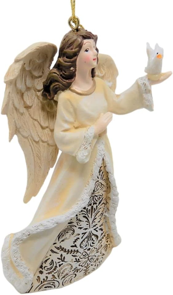 Ornament Hooks - Roman Hanging Christmas Ornament with S-Hook, Random Selection (Nordic Angel with Dove [in One Hand], 134132)