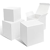 XAGLVV Small White Gift Boxes 3x3x3 Tiny Recycled Paper Boxes for Party Favors, Wedding, Cookies, Candles Bulk 25 Pcs, Empty Small Gift Boxes with Lids