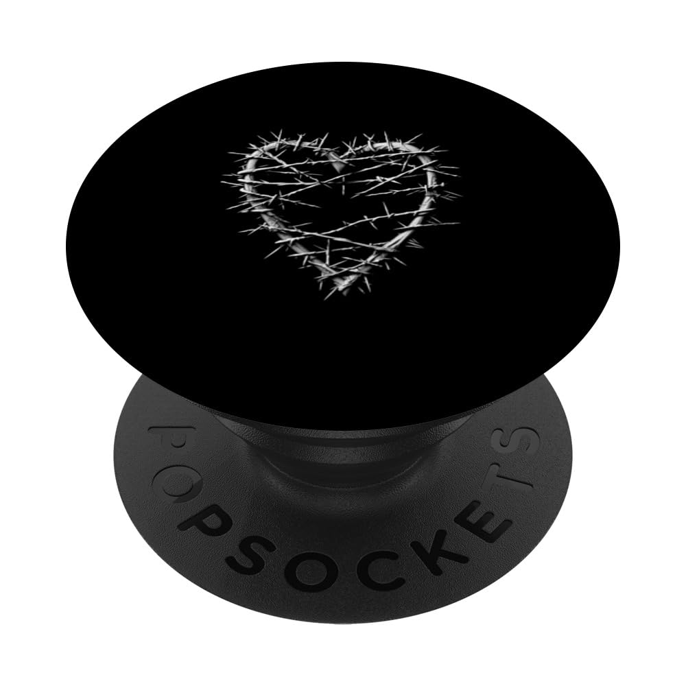 Barbed Wire Heart barbwire gothic grunge aesthetic PopSockets Swappable PopGrip