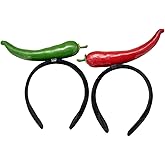 FRCOLOR Spa Headband Chili Pepper Headwear Funny Vegetable Headpieces Makeup Wash Face Hair Accessories for Women Girls