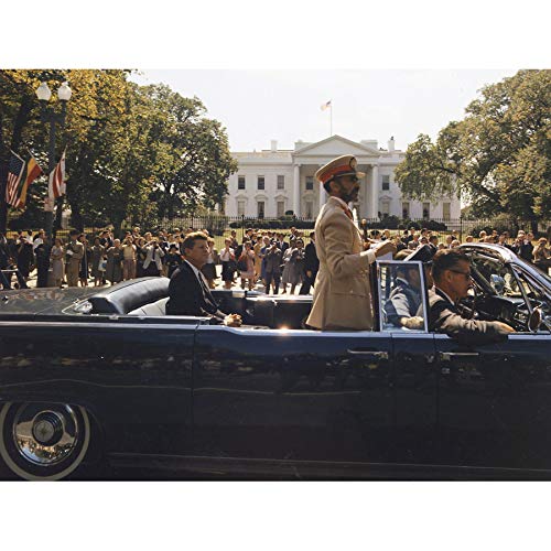 Parade JFK Kennedy Emperor Haile Selassie Photo Art Print Canvas Premium Wall Decor Poster Mural