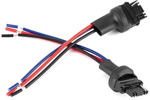 2Pcs 3157 Male Socket Connector Car Bulb Holder Adapter Wire for Turn Signal Light T7z632headset bike stereer,1-1/8th mountai