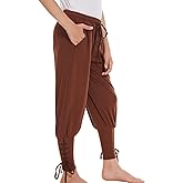WISHU Medieval Ankle Banded Pirate Pants Boys, Kids Renaissance Viking Pirate Costume, Halloween Cosplay Striped Trousers